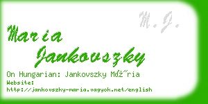 maria jankovszky business card